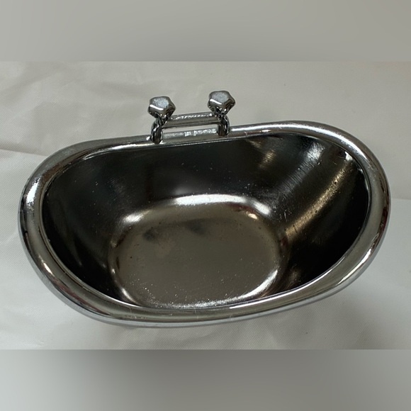 UMBRA CHROME PLATED BATHTUB TRINKET DISH - Picture 2 of 7